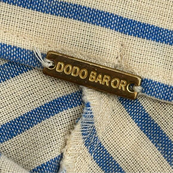 Dodo Bar Or Cotton shorts with pom-pom detail Striped Blue and Cream - Picture 5 of 10